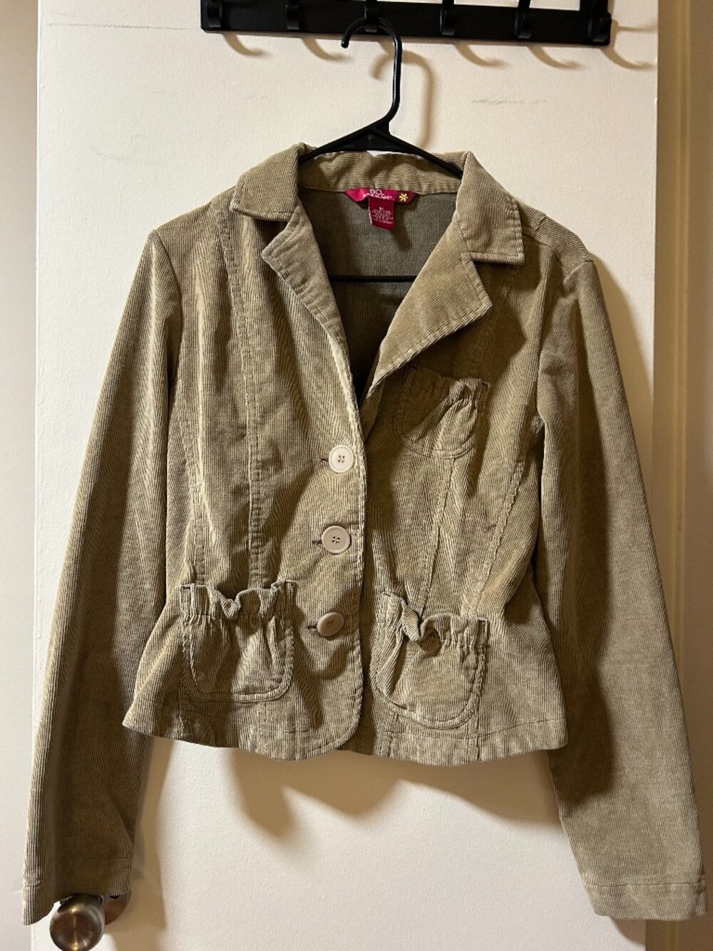 SO -- y2k tan corduroy cargo/ utility fall jacket